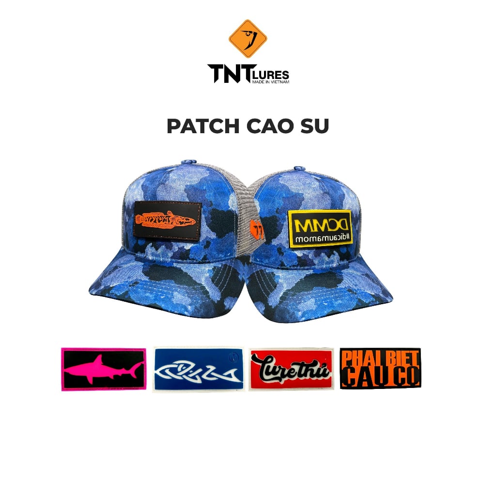 Patch Cao Su TNTLures Trang Trí Mũ, Balo, Áo, kích thước 4x8 cm